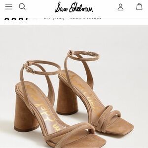 Sam Edelman Kia Sesame Suede Nude Heels sz 10